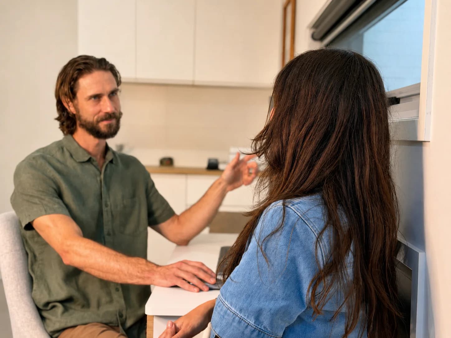 Dr Adam Williams treating a patient at Restored Living